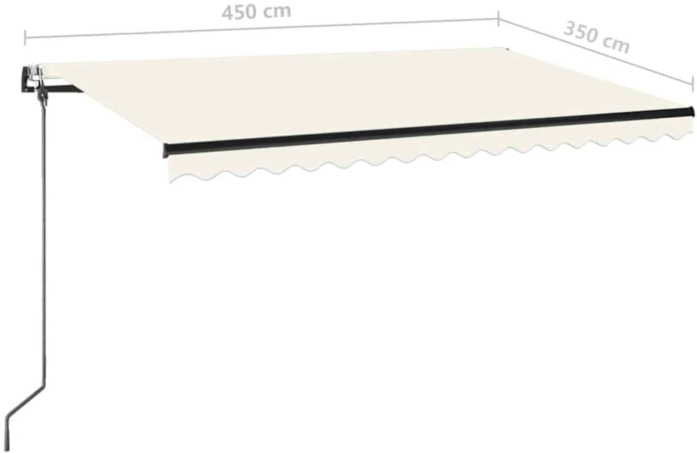 Automatinė ištraukiama markizė, kreminės spalvos, 450x350cm