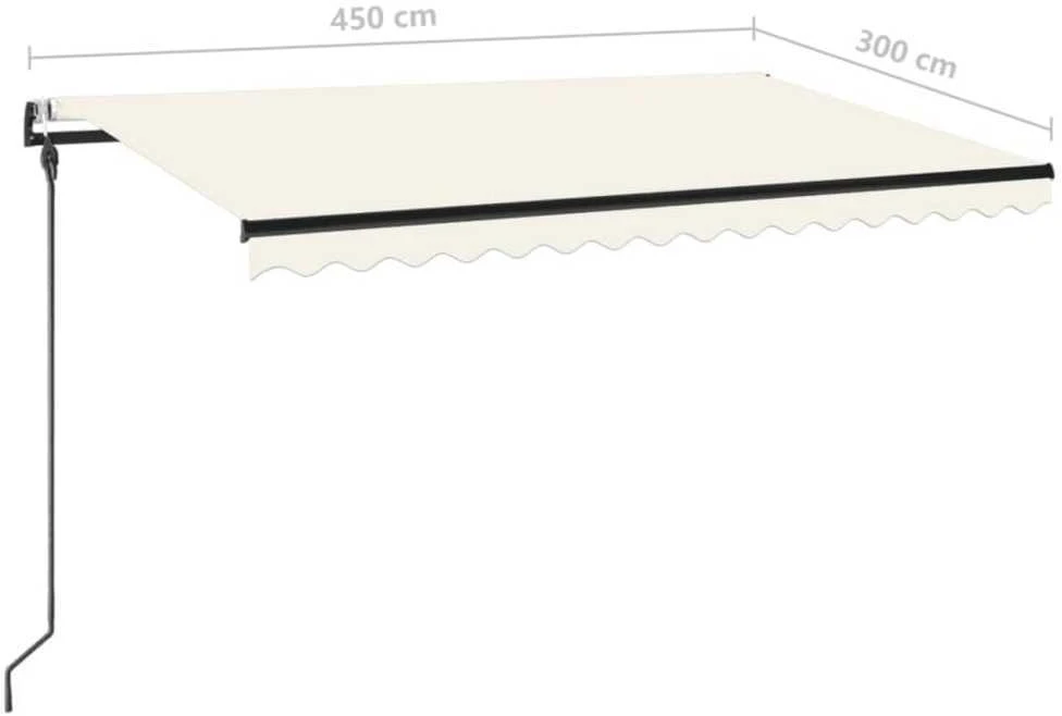 Automatinė ištraukiama markizė, kreminės spalvos, 450x300cm