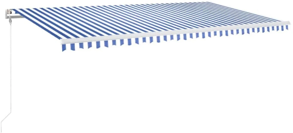 Automatinė ištraukiama markizė, mėlyna/balta, 600x350cm