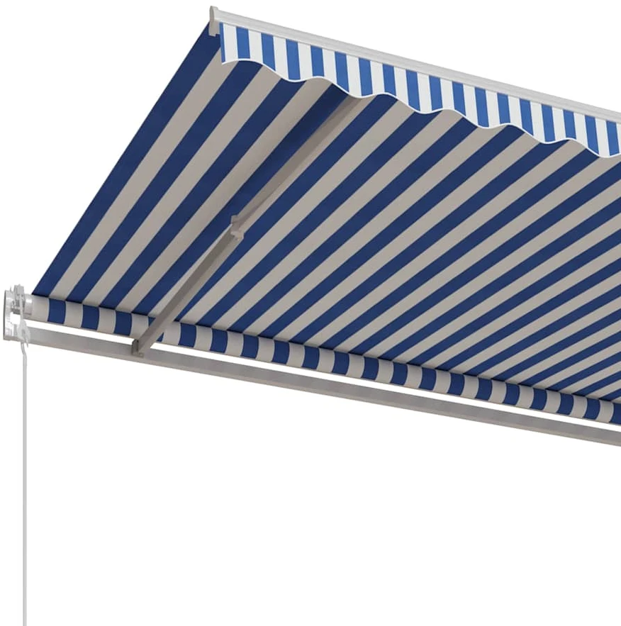 Automatinė ištraukiama markizė, mėlyna/balta, 600x350cm
