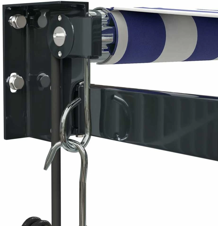 Automatinė ištraukiama markizė, mėlyna/balta, 3x2,5m