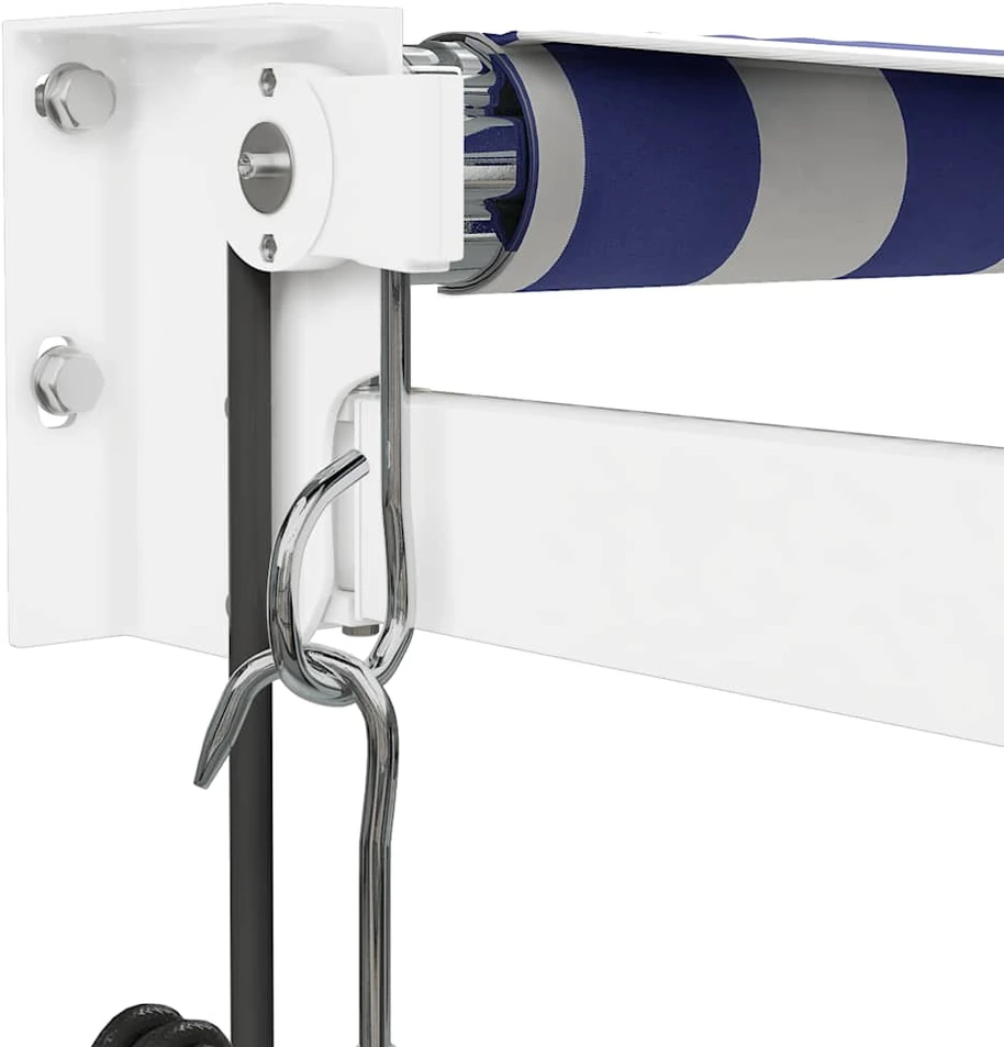 Automatinė ištraukiama markizė, mėlyna ir balta, 3x2,5m
