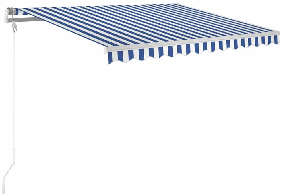 Automatinė ištraukiama markizė, mėlyna ir balta, 300x250cm