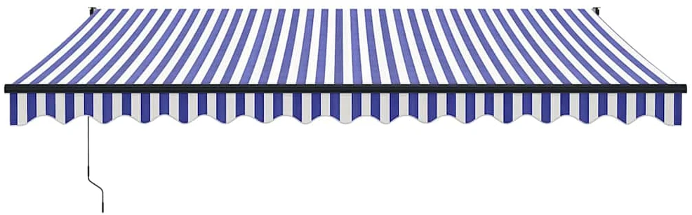 Automatinė ištraukiama markizė, mėlyna ir balta, 4x3m
