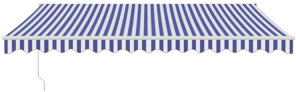 Automatinė ištraukiama markizė, mėlyna ir balta, 4x3m