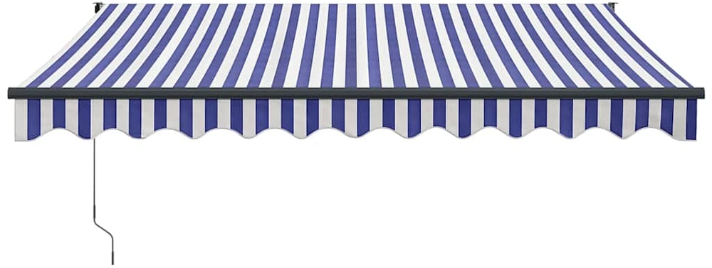 Automatinė ištraukiama markizė, mėlyna ir balta, 3,5x2,5m
