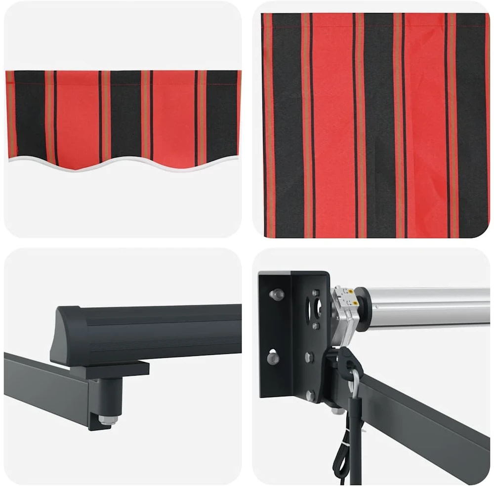 Automatinė ištraukiama markizė, oranžinė ir ruda, 3x2,5m