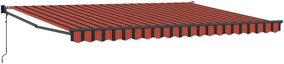 Automatinė ištraukiama markizė, oranžinė ir ruda, 4,5x3m