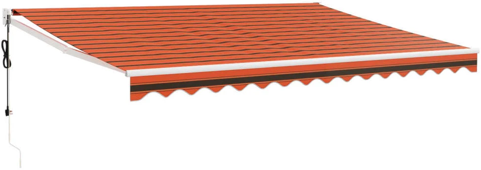 Automatinė ištraukiama markizė, oranžinė ir ruda, 4x3m