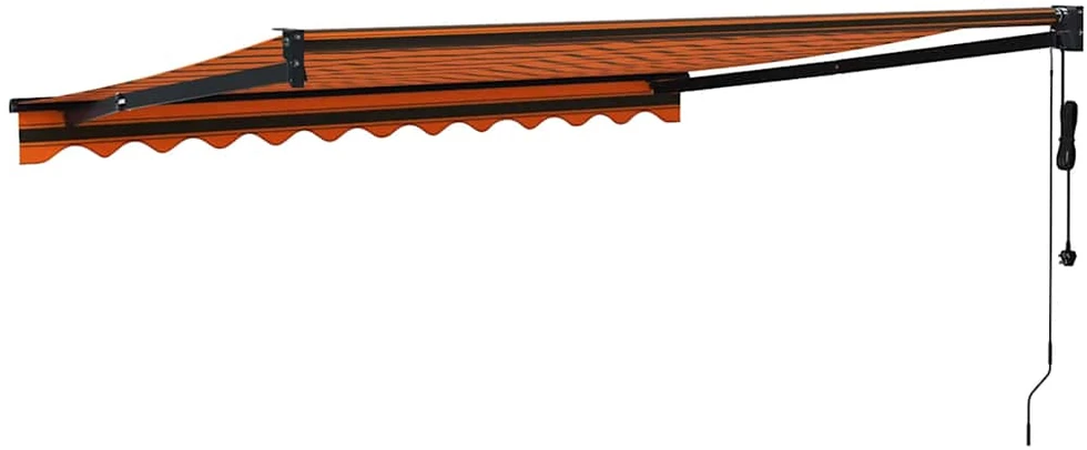 Automatinė ištraukiama markizė, oranžinė ir ruda, 3x2,5m