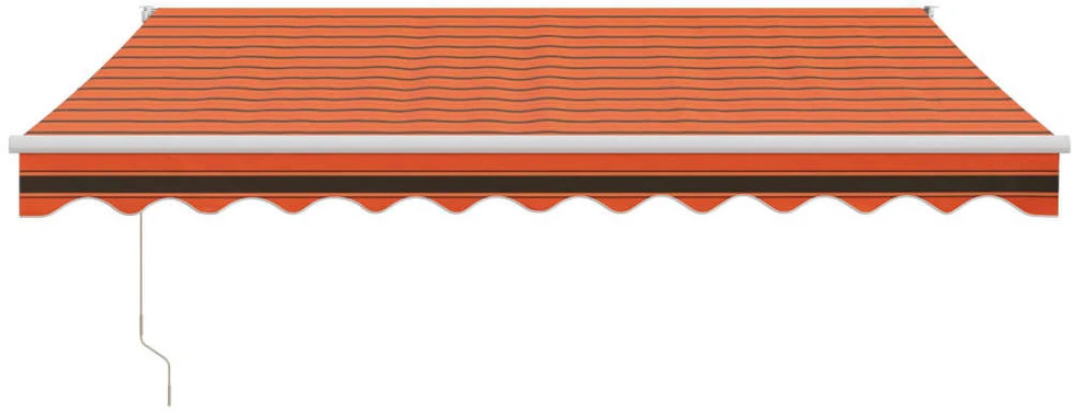 Automatinė ištraukiama markizė, oranžinė ir ruda, 3x2,5m