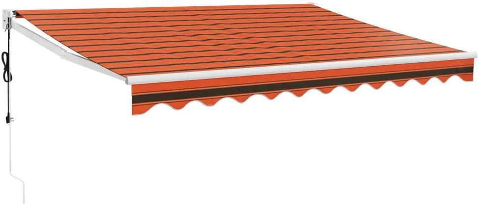 Automatinė ištraukiama markizė, oranžinė ir ruda, 3,5x2,5m