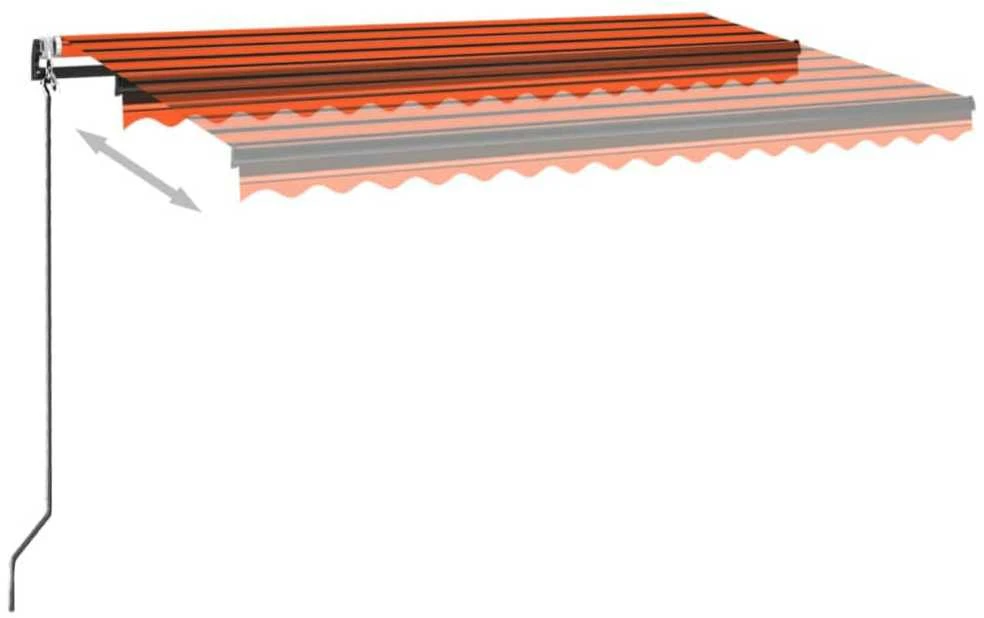 Automatinė ištraukiama markizė, oranžinė ir ruda, 450x350cm