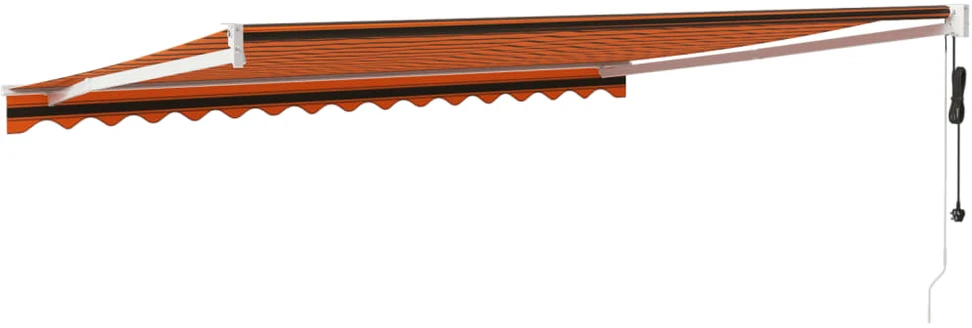 Automatinė ištraukiama markizė, oranžinė ir ruda, 4x3m