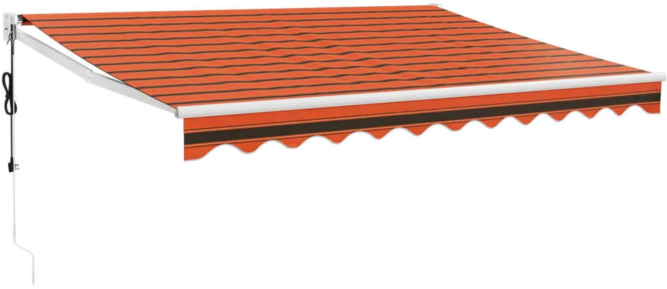 Automatinė ištraukiama markizė, oranžinė ir ruda, 3x2,5m
