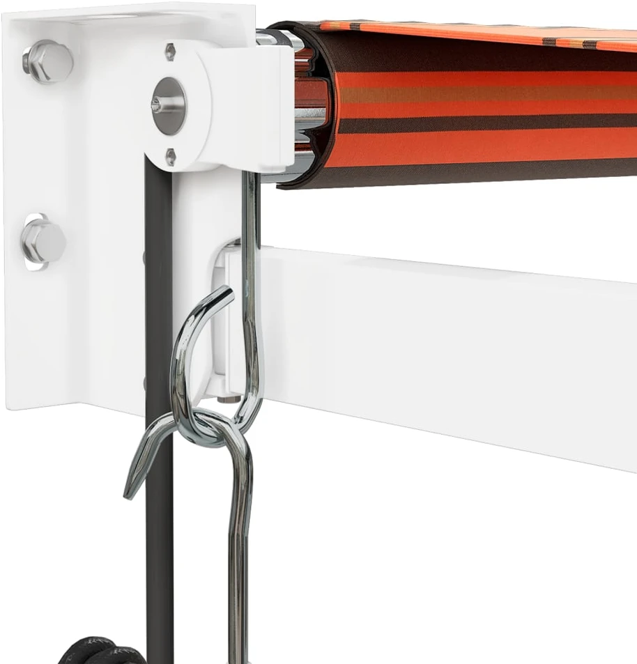 Automatinė ištraukiama markizė, oranžinė ir ruda, 3x2,5m