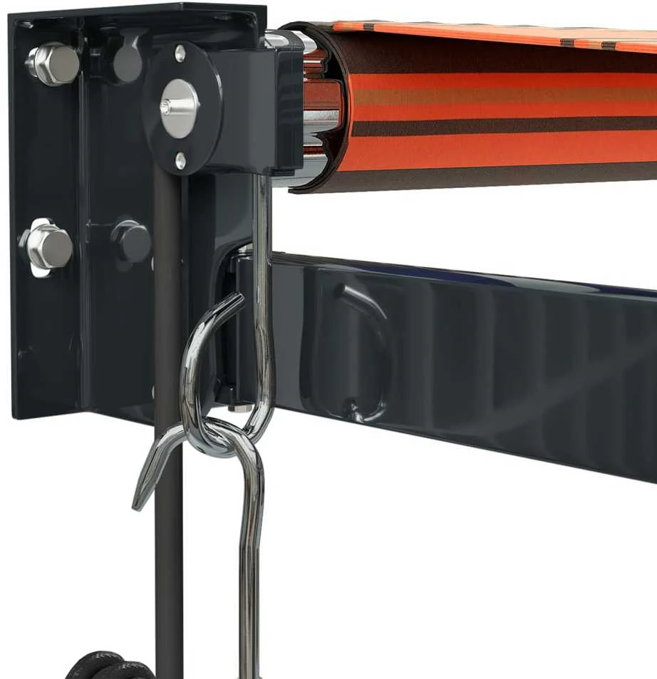Automatinė ištraukiama markizė, oranžinė ir ruda, 4,5x3m