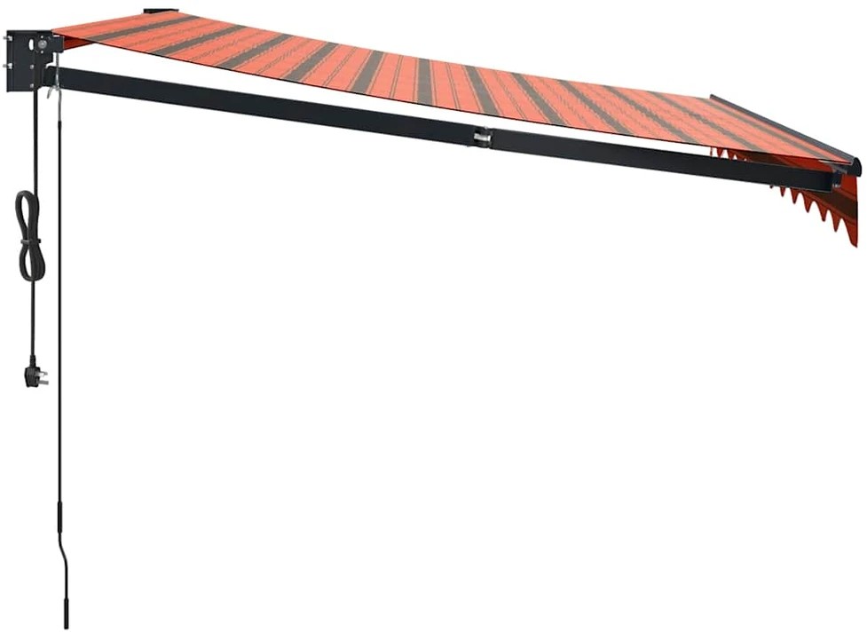 Automatinė ištraukiama markizė, oranžinė ir ruda, 3x2,5m