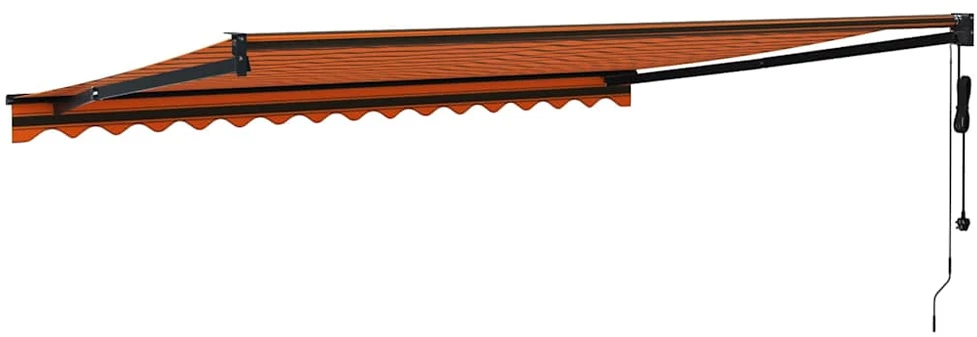 Automatinė ištraukiama markizė, oranžinė ir ruda, 4,5x3m