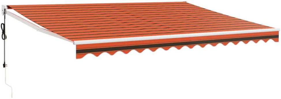 Automatinė ištraukiama markizė, oranžinė ir ruda, 4x3m