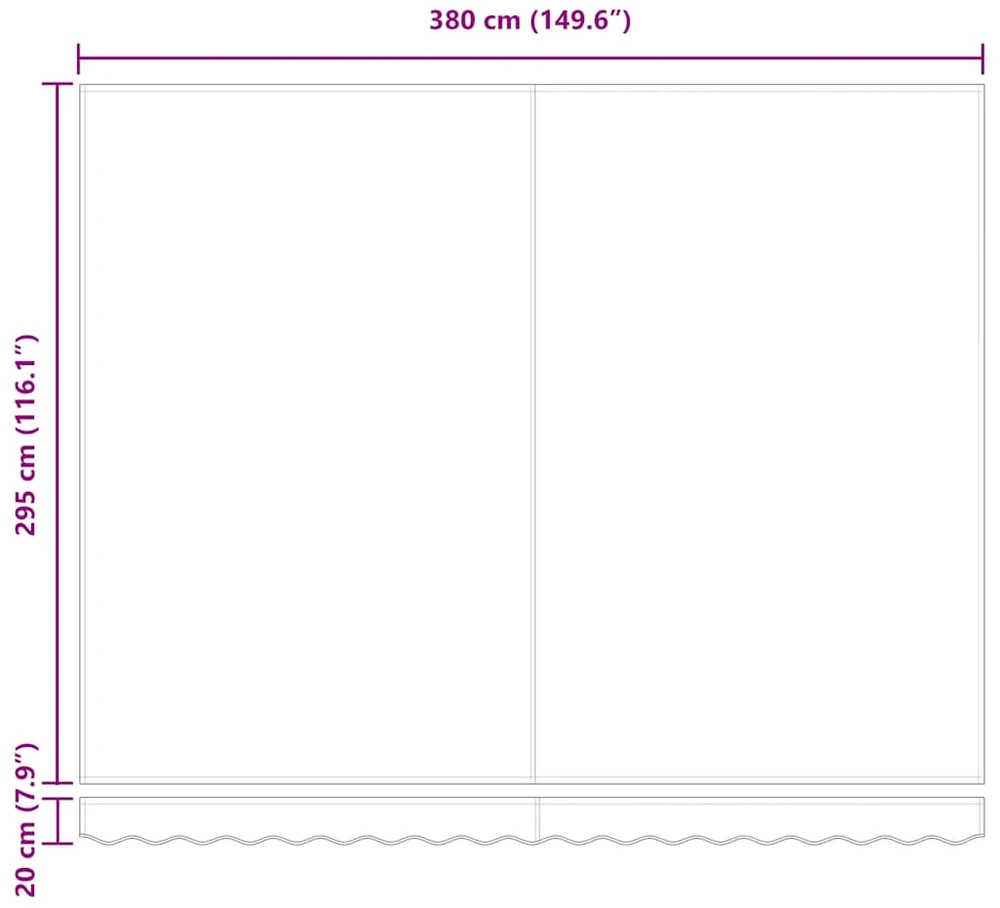 Ištraukiama markizė Ruda 400 × 300 cm Poliesteris
