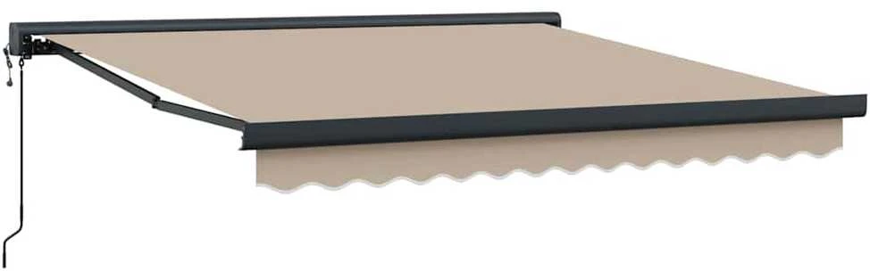 Ištraukiama markizė Smėlio 350 x 250 cm Audinys ir metalas