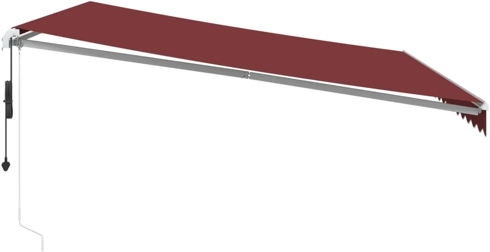 Automatinė ištraukiama markizė su LED, bordo spalvos, 450x350cm