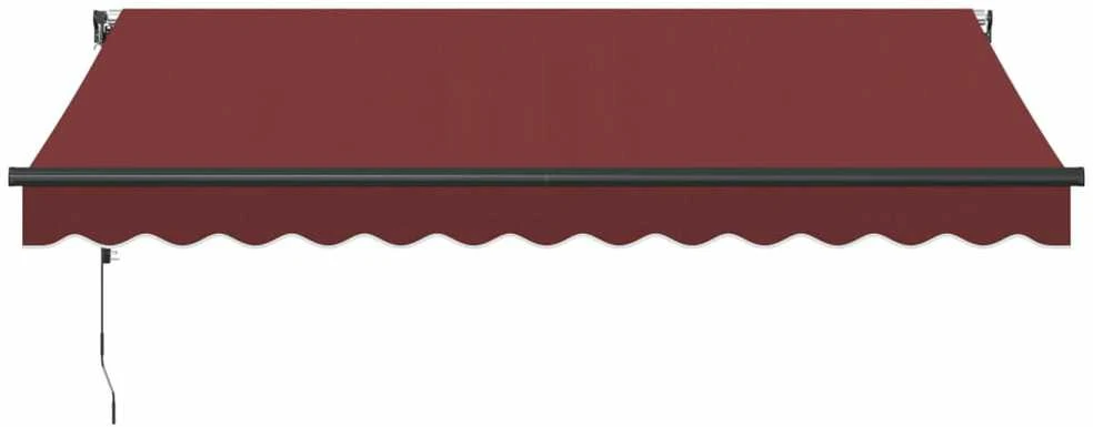 Automatinė ištraukiama markizė su LED, bordo spalvos, 350x250cm