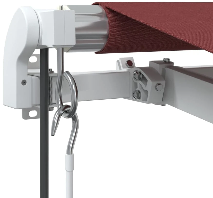 Automatinė ištraukiama markizė su LED, bordo spalvos, 350x250cm