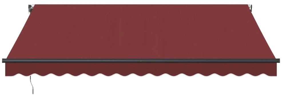Automatinė ištraukiama markizė su LED, bordo spalvos, 400x350cm