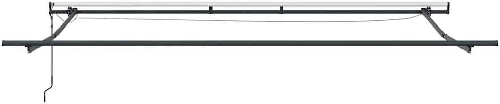 Automatinė ištraukiama markizė su LED, bordo spalvos, 500x300cm