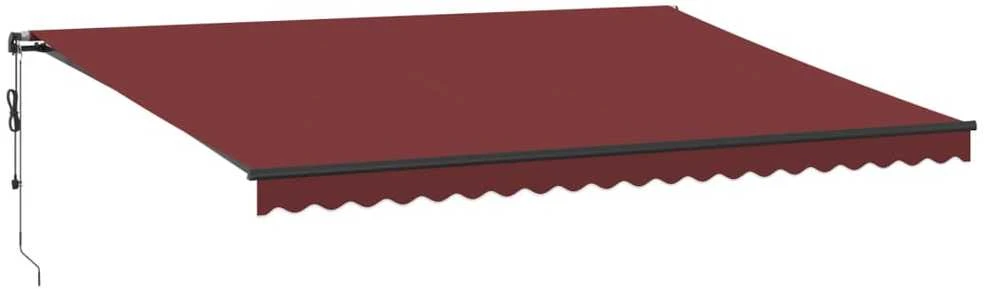Automatinė ištraukiama markizė su LED, bordo spalvos, 500x350cm