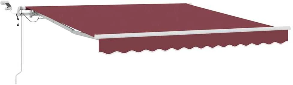 Automatinė ištraukiama markizė su LED, bordo spalvos, 300x250cm