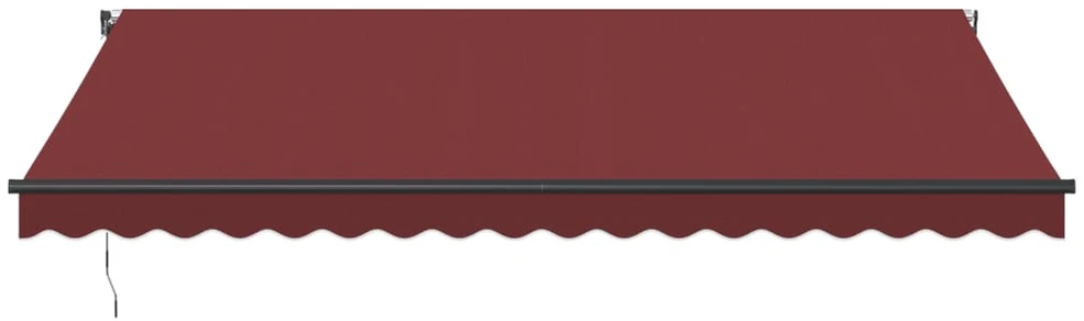 Automatinė ištraukiama markizė su LED, bordo spalvos, 450x350cm