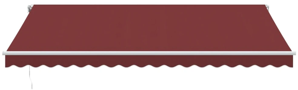 Automatinė ištraukiama markizė su LED, bordo spalvos, 450x350cm