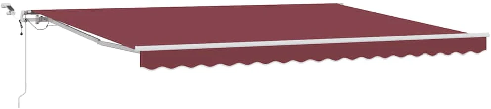 Automatinė ištraukiama markizė su LED, bordo spalvos, 450x300cm