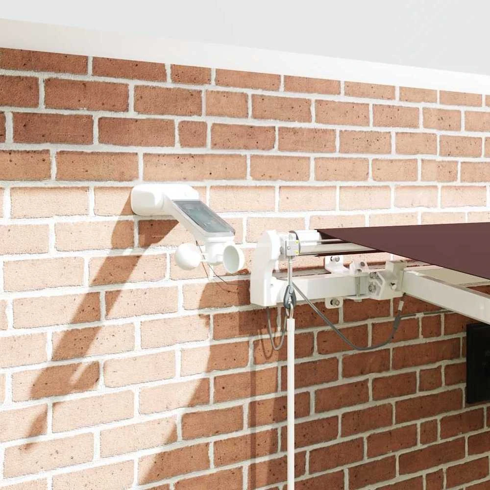 Automatinė ištraukiama markizė su LED, ruda, 450x300cm