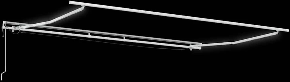 Automatinė ištraukiama markizė su LED, ruda, 450x300cm