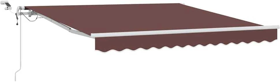 Automatinė ištraukiama markizė su LED, ruda, 300x250cm