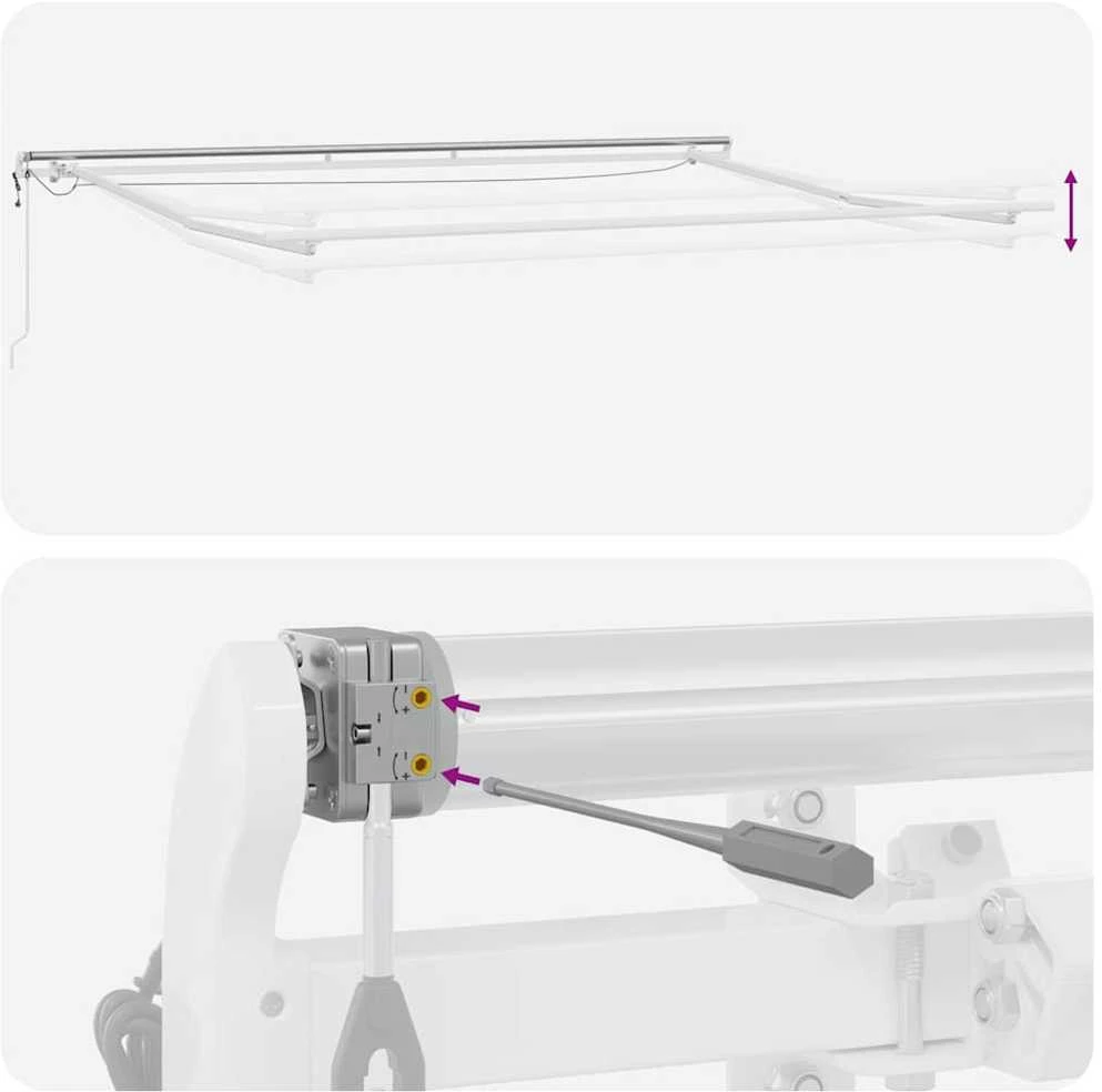Automatinė ištraukiama markizė su LED, ruda, 450x300cm