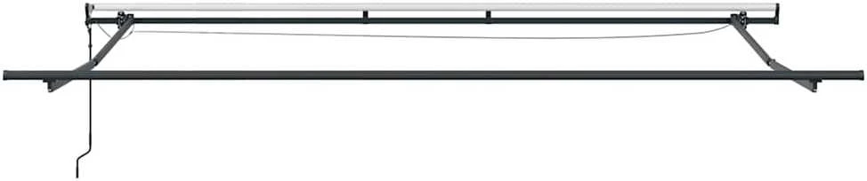 Automatinė ištraukiama markizė su LED, ruda, 450x300cm