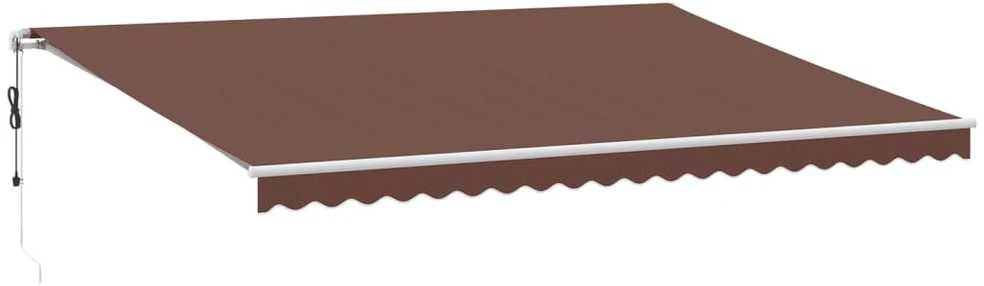 Automatinė ištraukiama markizė su LED, rudos spalvos, 500x350cm