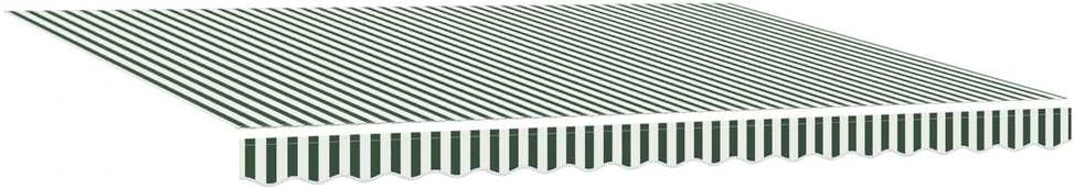 Ištraukiama markizė Žalia ir balta 450 × 350 cm Poliesteris