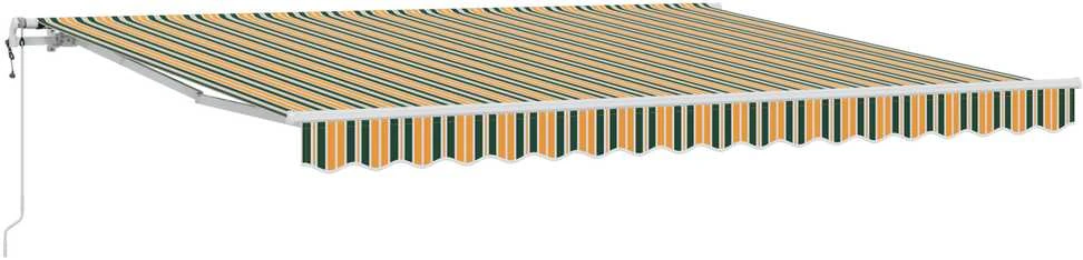 Ištraukiama markizė Žalia ir geltona 400 × 350 cm