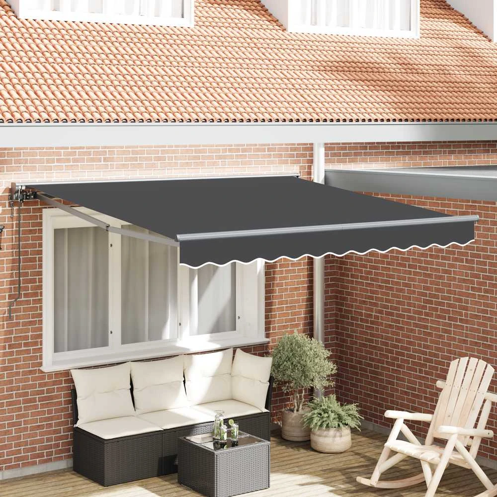Markizės rėmas Antracito 300 x 250 cm Poliesteris su PU danga