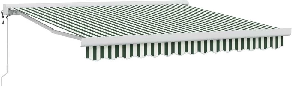 Ištraukiama markizė Žalia ir balta 350 x 250 x 165 cm