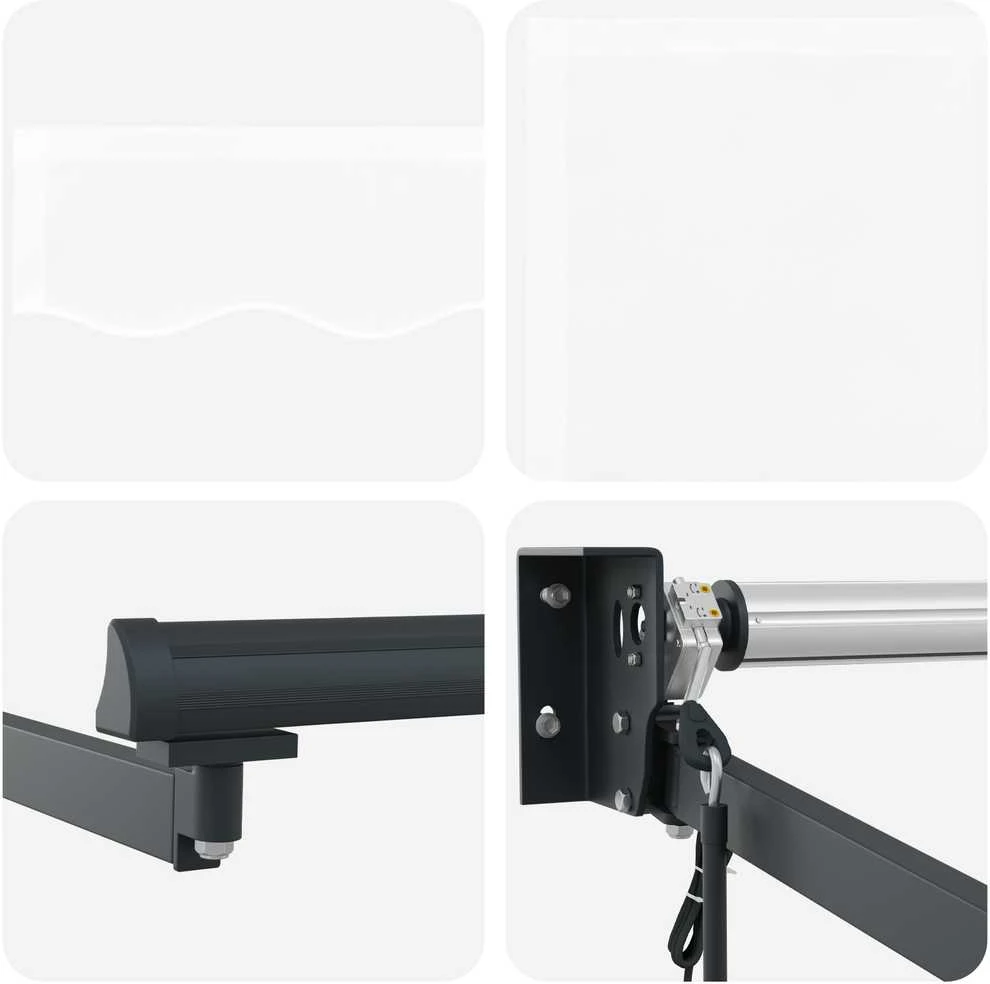 Ištraukiama markizė Balta 350 x 250 cm Poliesteris ir Metalas