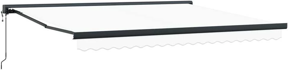Ištraukiama markizė Balta 400 × 300 cm Audinys ir metalas
