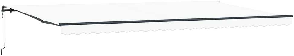 Ištraukiama markizė Balta 600 × 300 cm Audinys ir aliuminis