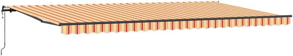 Ištraukiama markizė Geltona ir Oranžinė 600 × 300 cm